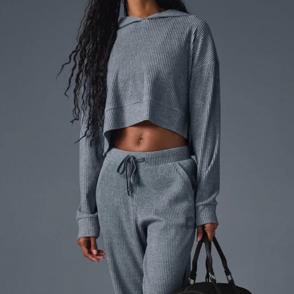 ALO Yoga Muse Hoodie & Sweatpants- Steel Grey Heather